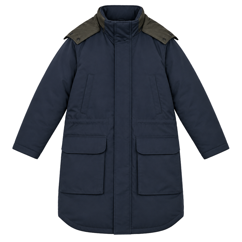 Lands End Squall Parka Size L 14 16 Blue Fleece Lined 1