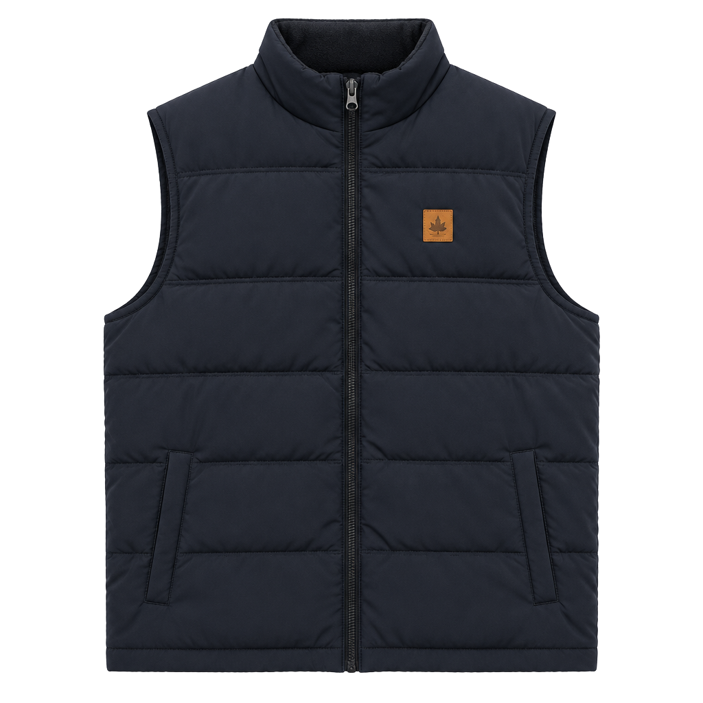 Field & Stream Puffer Vest XXL Navy Blue Sherpa Lined 1