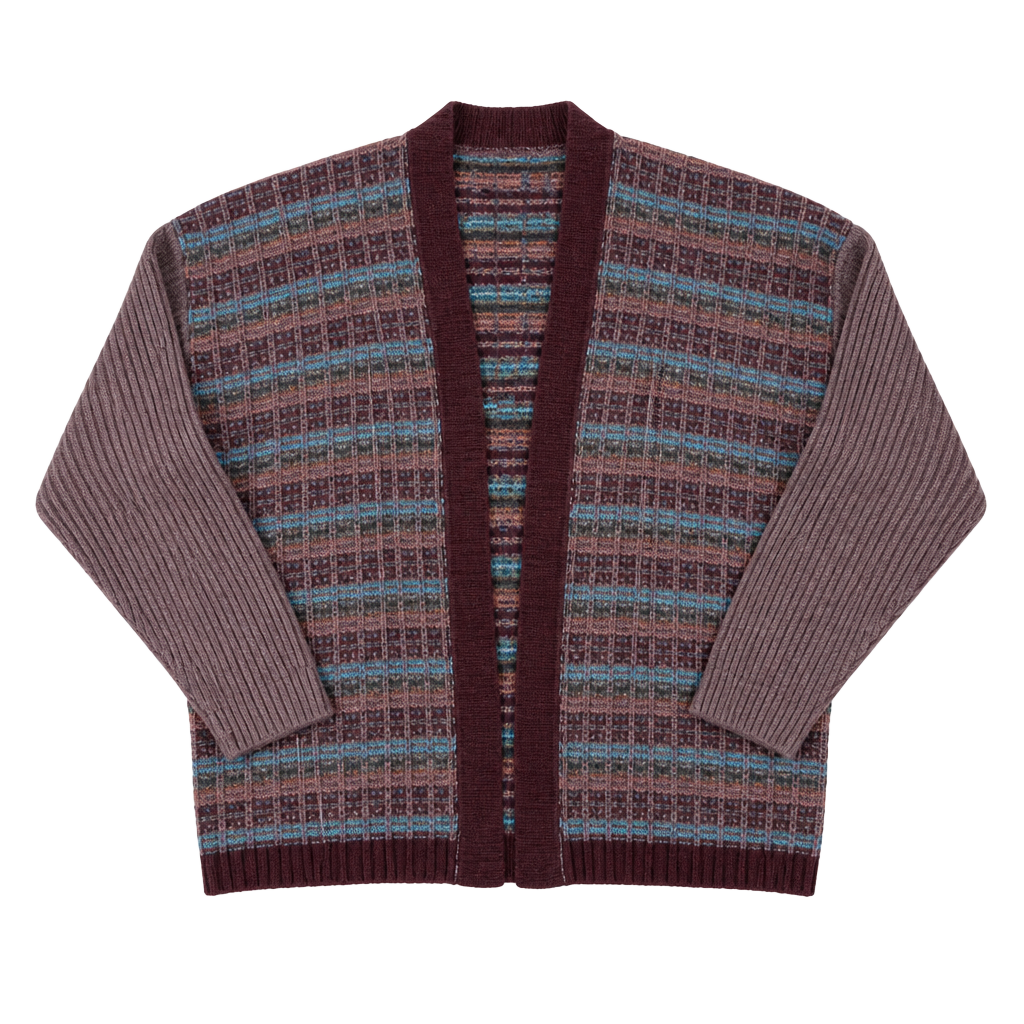 Soft Surroundings Eirene Cardigan One Size Purple Multi Stripe 1