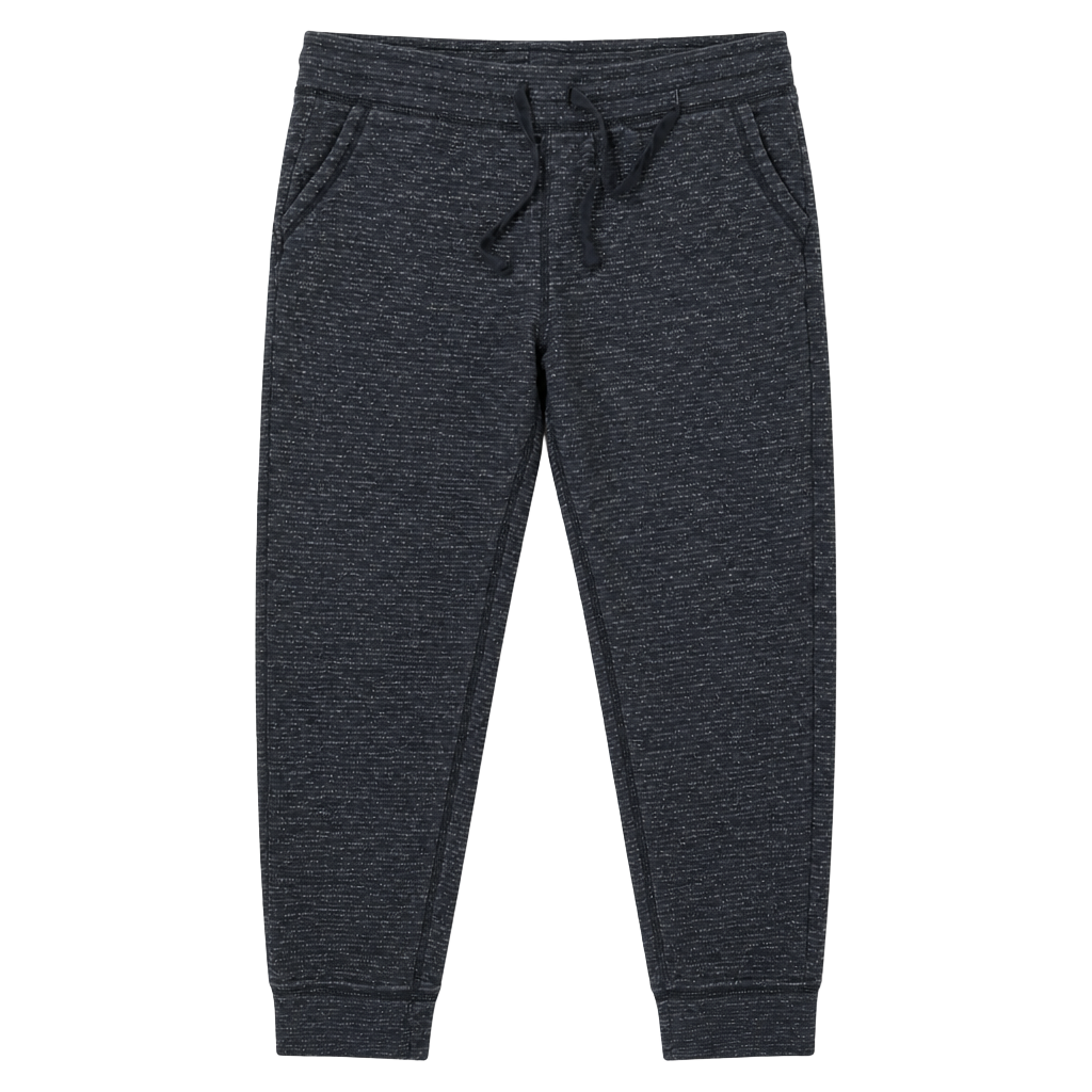 Champion Joggers Black Marled Space Dye Knit Drawstring 1