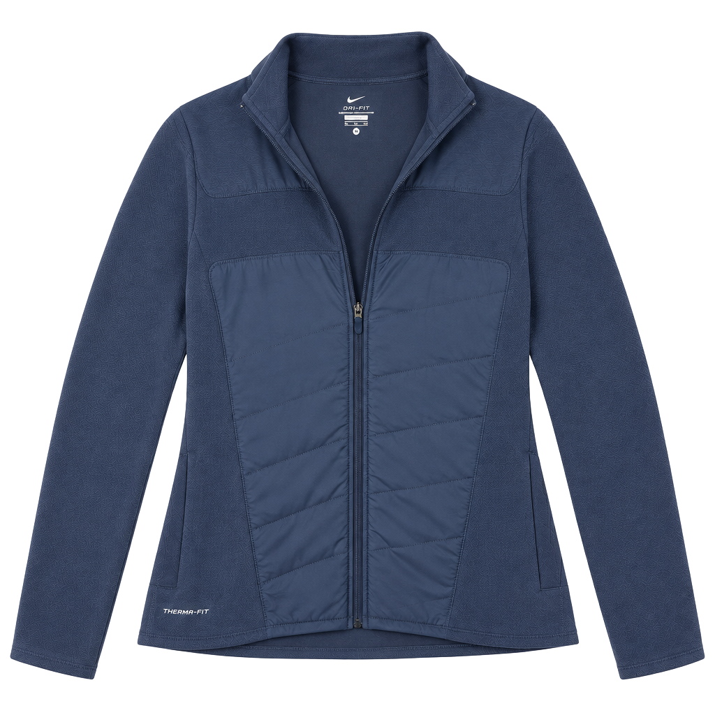 Nike Therma-FIT Hybrid Fleece Zip Jacket Size XL womens slate/navy Blue 1