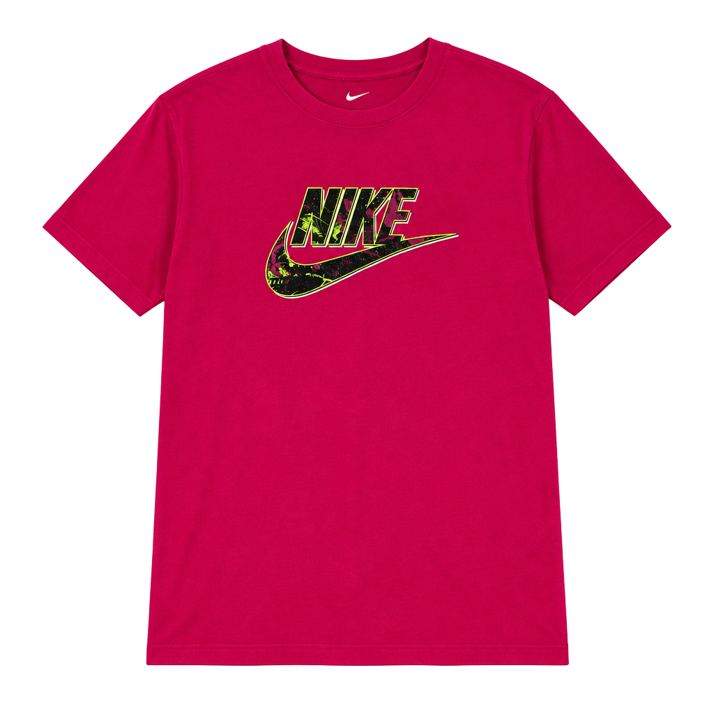 Nike The Nike Tee Size XL Pink Gel Limeade Logo T-Shirt 1