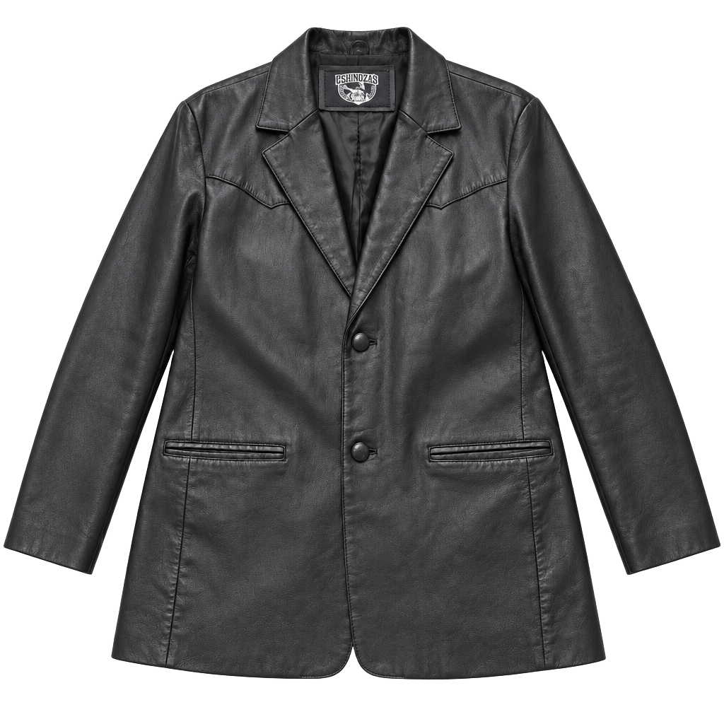 Espinozas Leather Blazer Size XL Black 1
