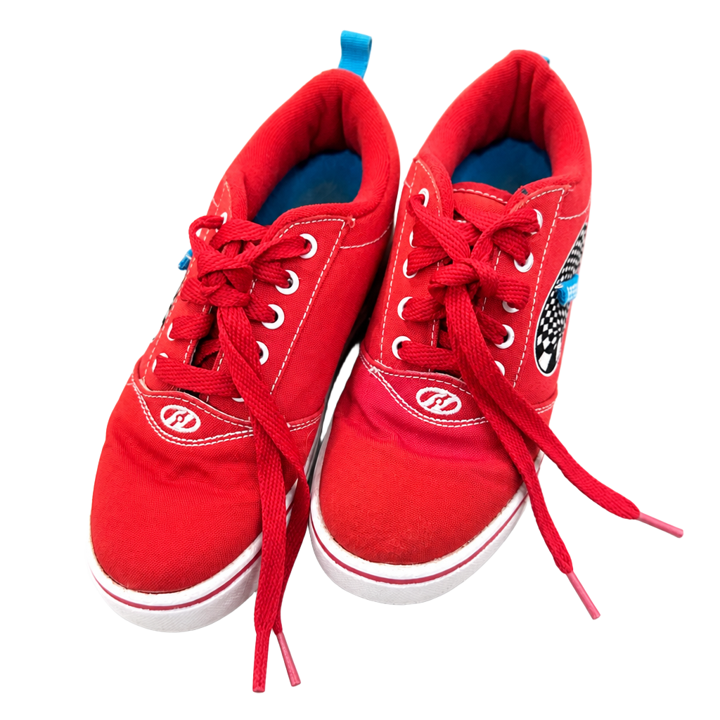 Heelys Pro 20 Wheeled Skate Shoes Youth 3 Red Canvas 1