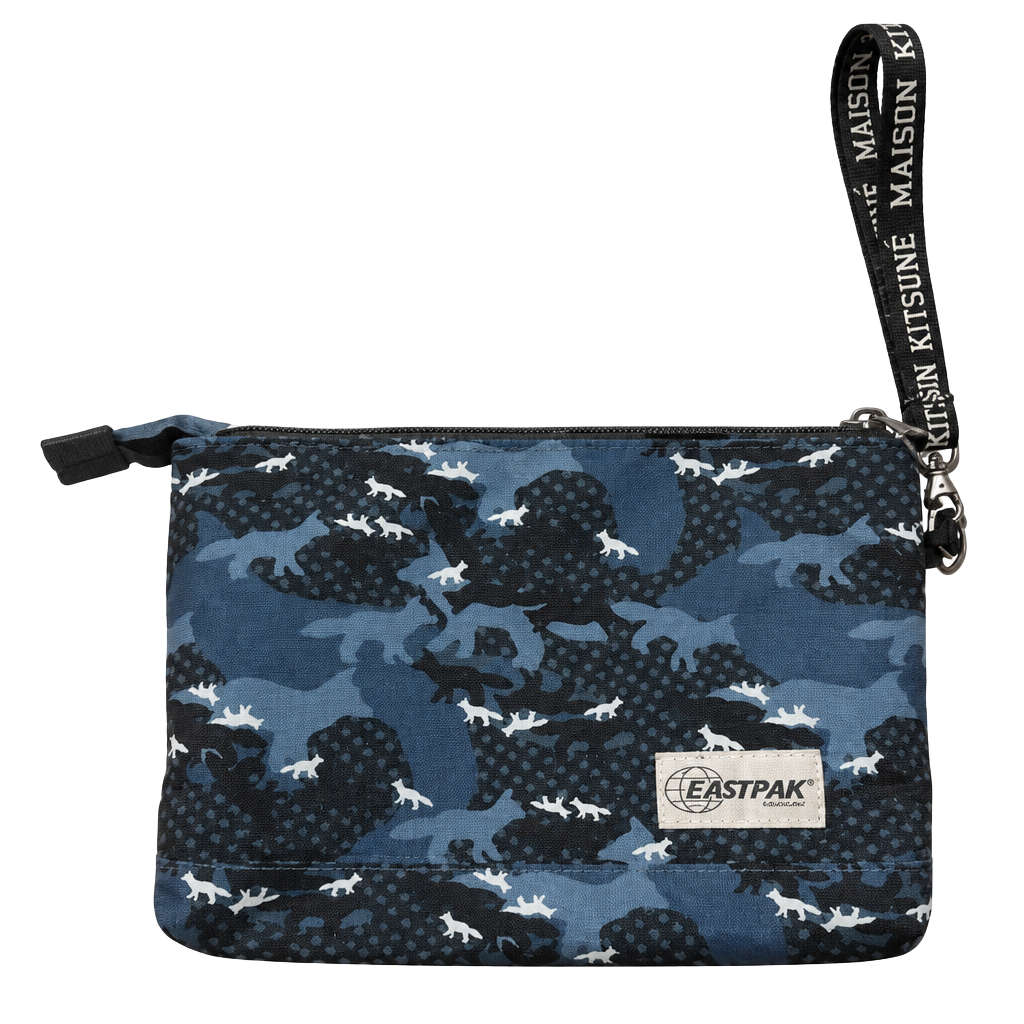 Maison Kitsune x Eastpak Blue Camouflage Isabella Pouch 1