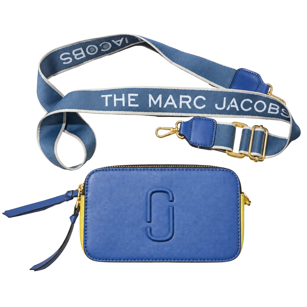 Marc Jacobs Snapshot Camera Bag Blue Yellow White Leather Crossbody 1