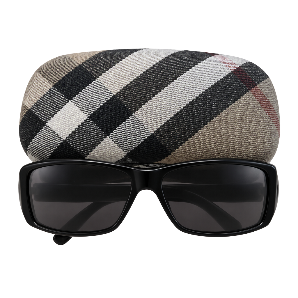 Burberry Square Sunglasses Black with Case 1