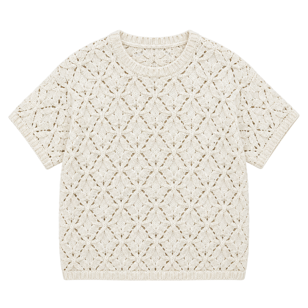 Loft Cable Knit Sweater Size S Cream Cotton Blend Pullover 1