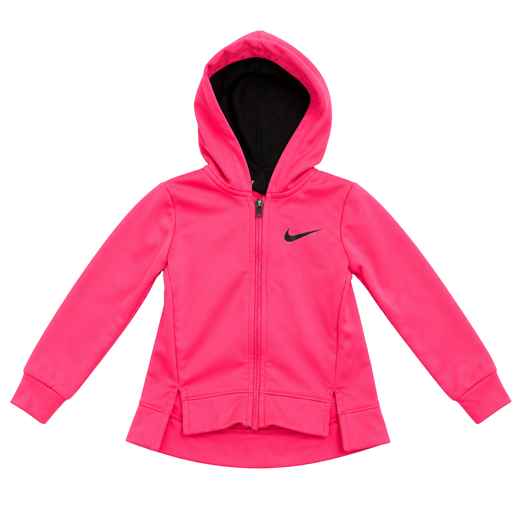 Nike Dri-FIT Zip-Up Hoodie Size 2T Pink Fleece Jacket 1