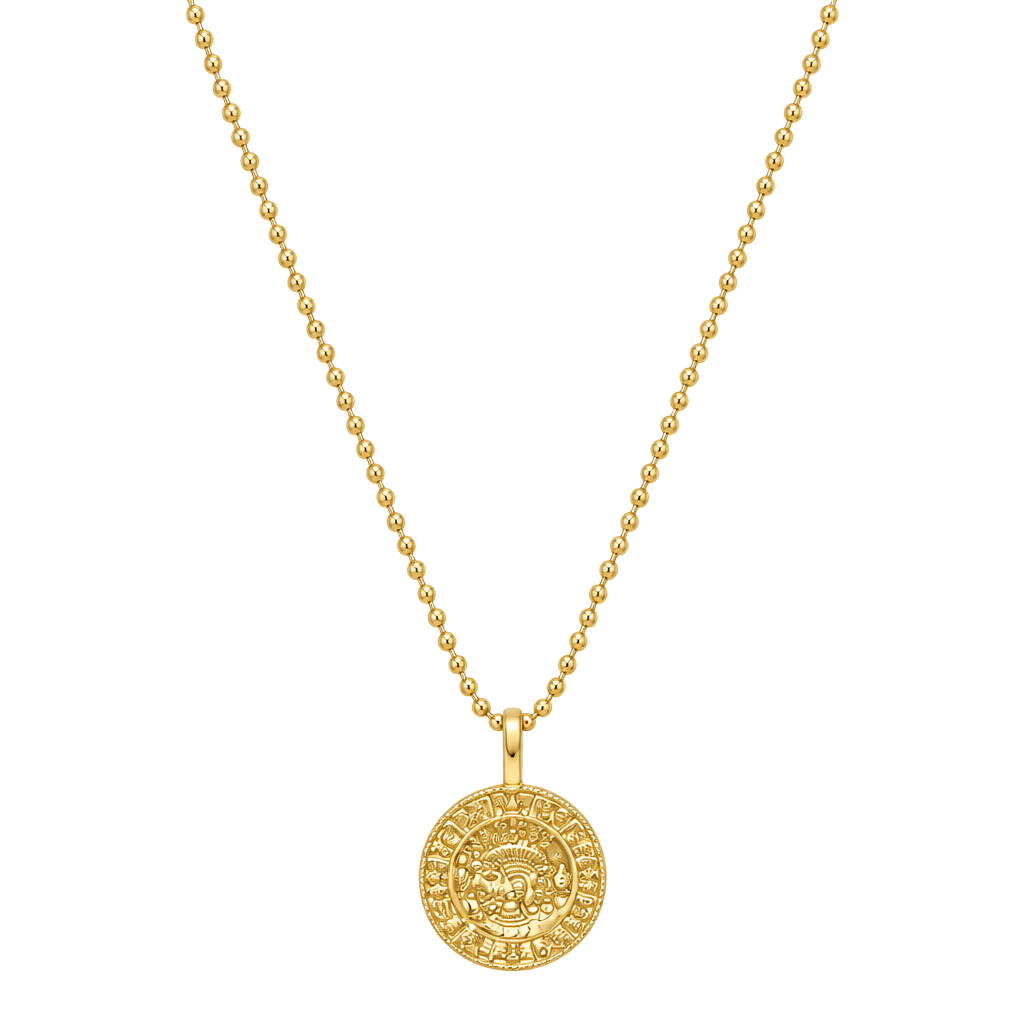 Melinda Maria Coin Pendant Necklace Gold-Tone Ball Chain 1