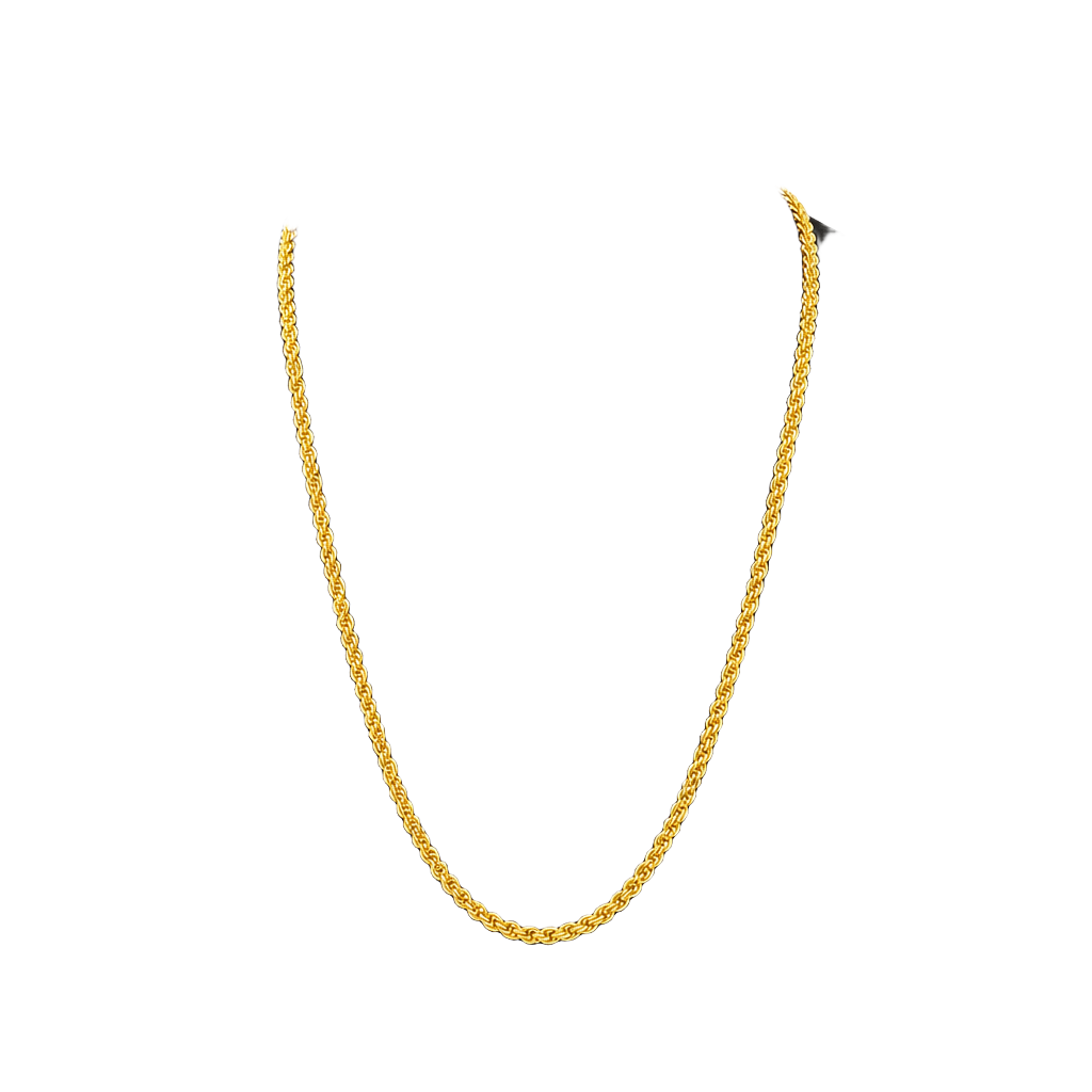 Gold Tone Rope Chain Necklace 21 Inch 1