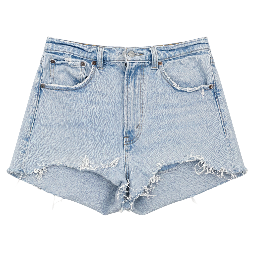 Abercrombie & Fitch The Mom Short High Rise Distressed Denim Shorts Size 26/2 1