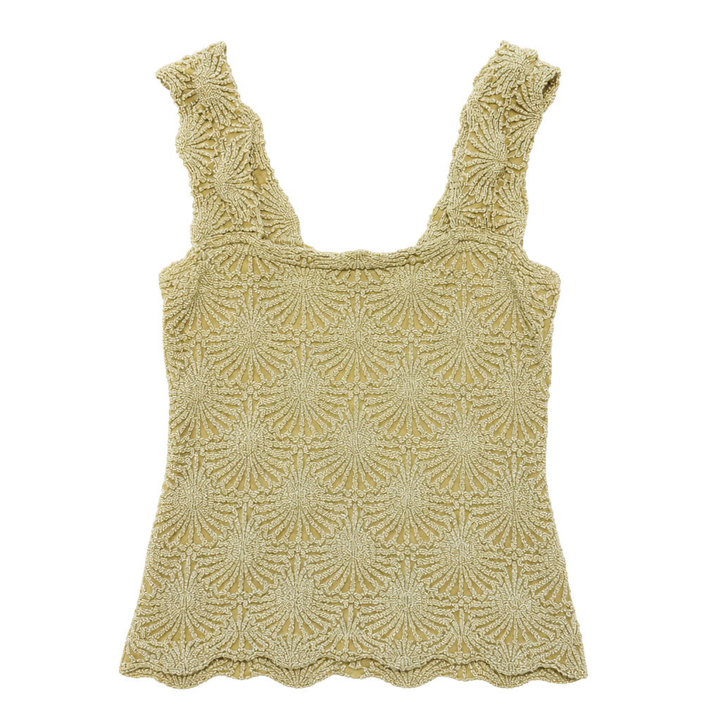 Intimately Free People Sunburst Textured Knit Tank Top, Size M/L 1