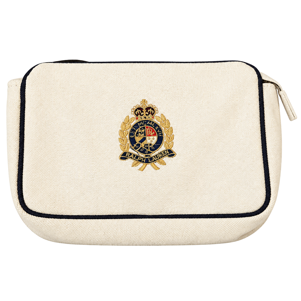 Ralph Lauren Canvas Crest Cosmetic Pouch 1