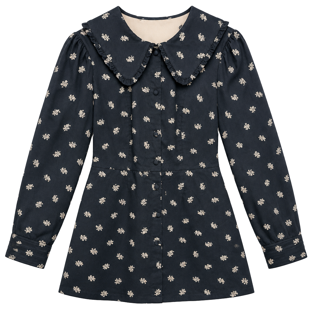 Hill House Home The Hazel Mini-Peter Pan Collar Cottagecore Coquette Dress 1