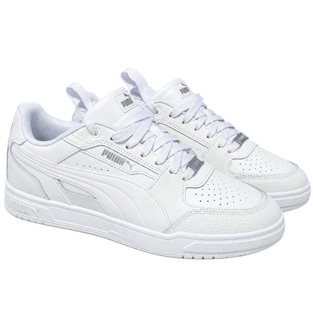 Puma Caven III Plus Size 9.5 White Silver Sneakers 1