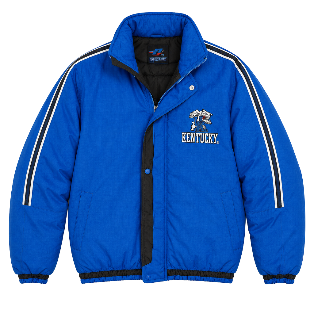 Pro Tuff Collegiate Kentucky Wildcats Jacket kids XL 18-20 Blue Puffer 1