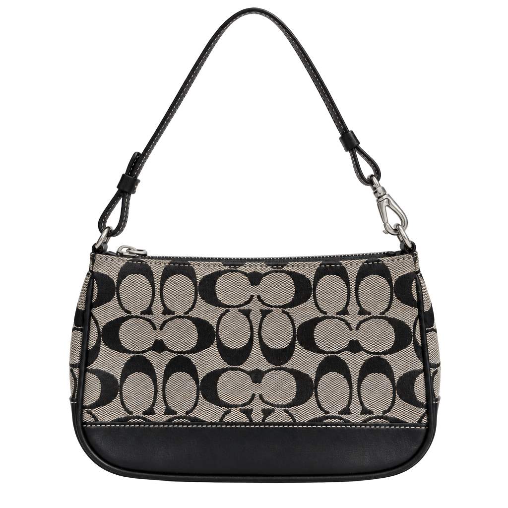 Coach 6094 Signature Jacquard mini Demi Shoulder Bag Black 1