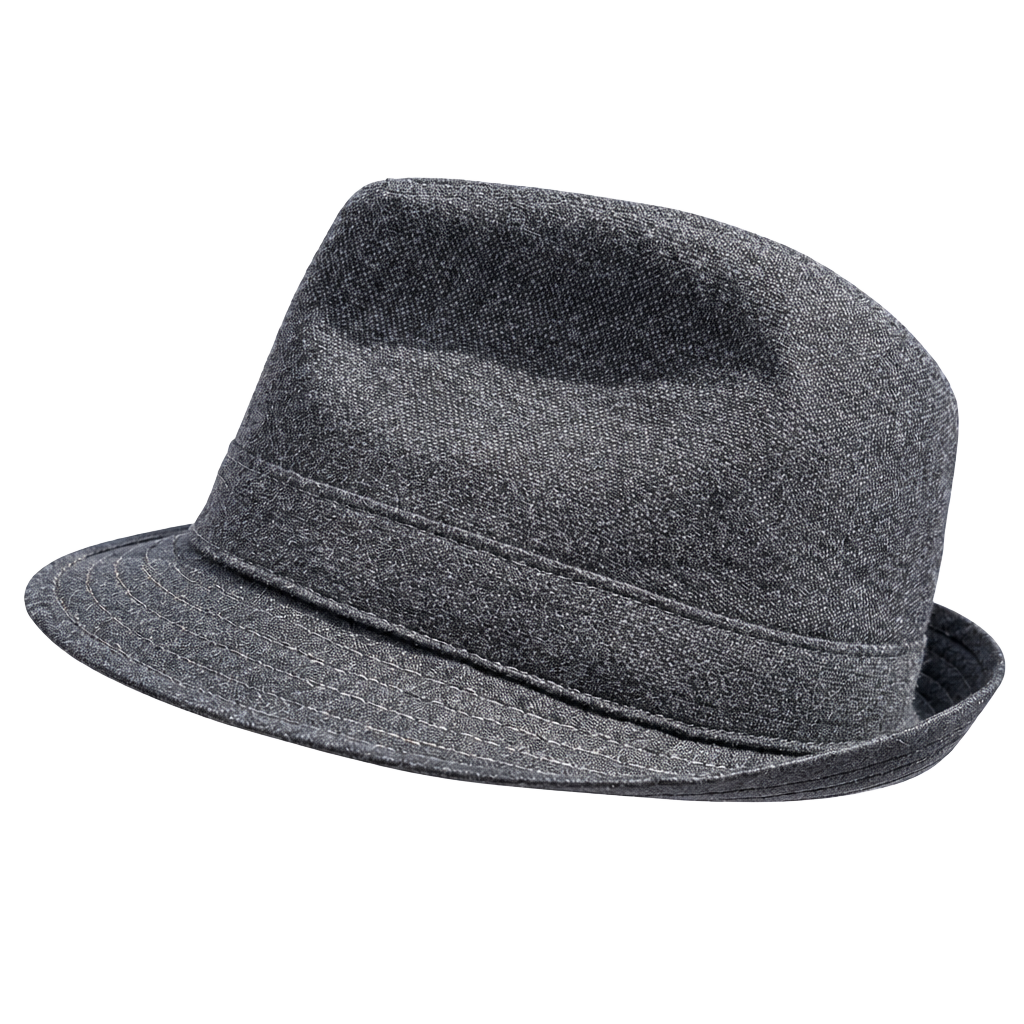 Fedora Hat Size Sm/Med Gray Polyester Trilby 1