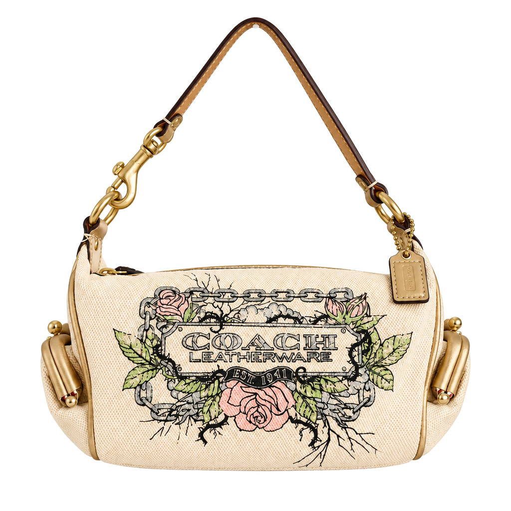 Coach - Coach Tattoo Pegasus Kisslock Pochette Bag on Designer Wardrobe 1