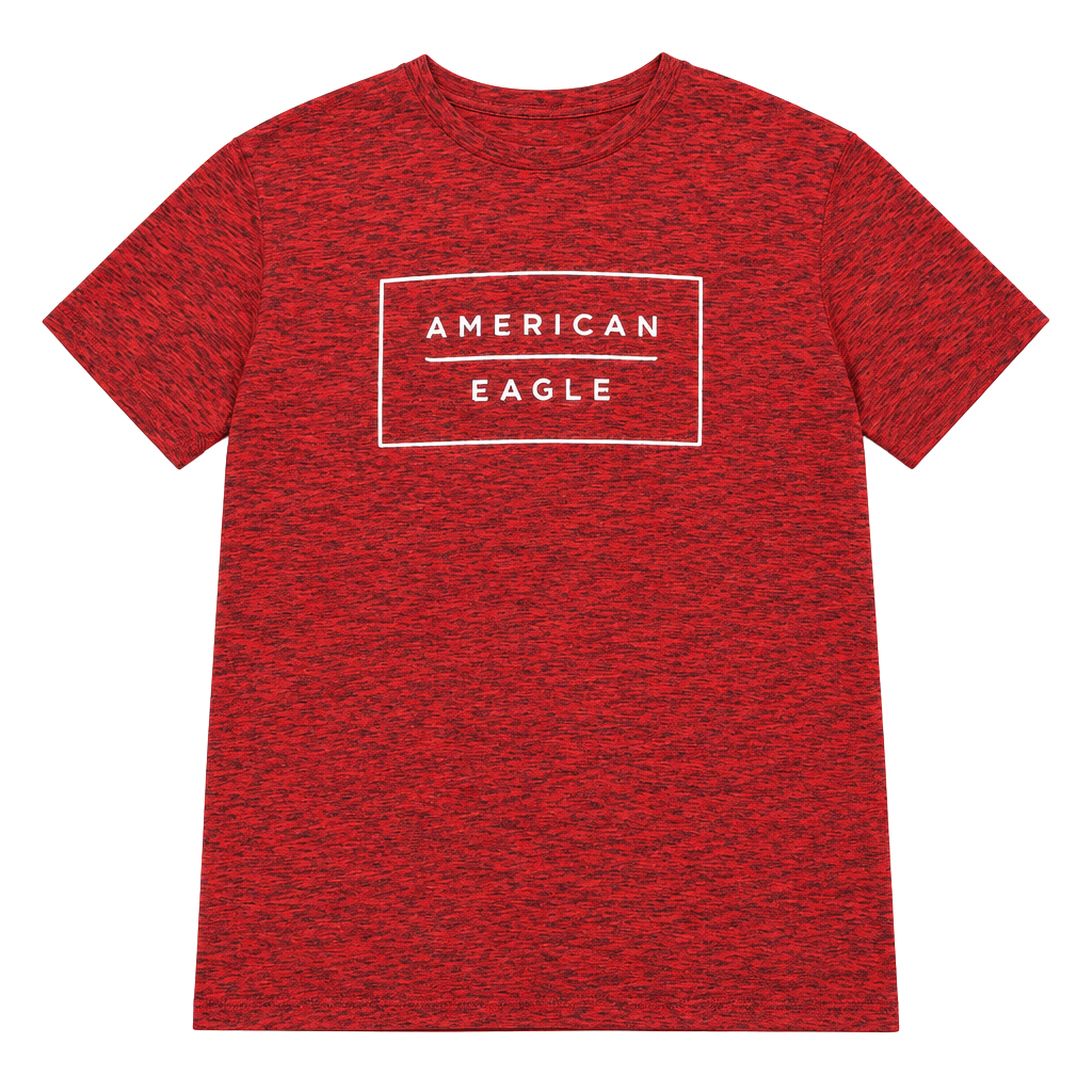 American Eagle Outfitters T-Shirt XL Red Flex Logo Graphic 1