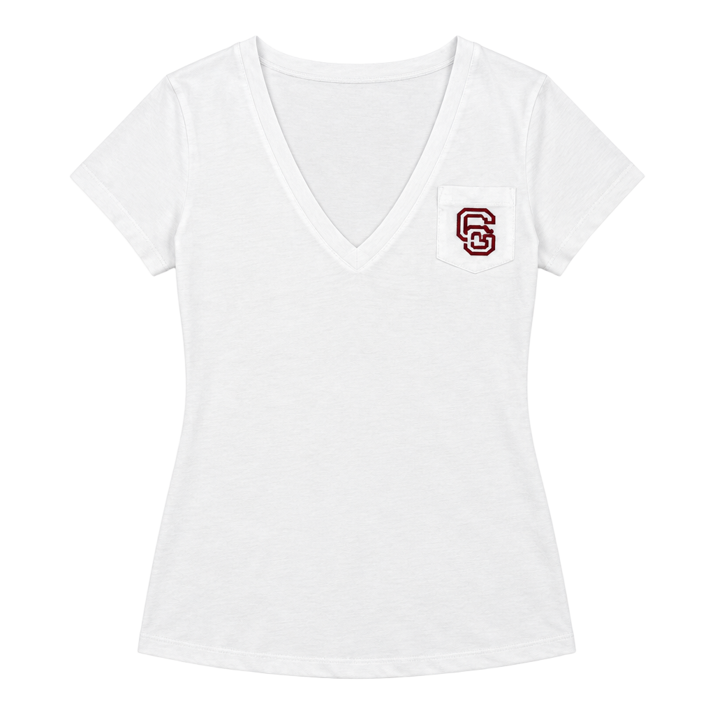 Hollister V-Neck Graphic T-Shirt Size M White Cotton 1
