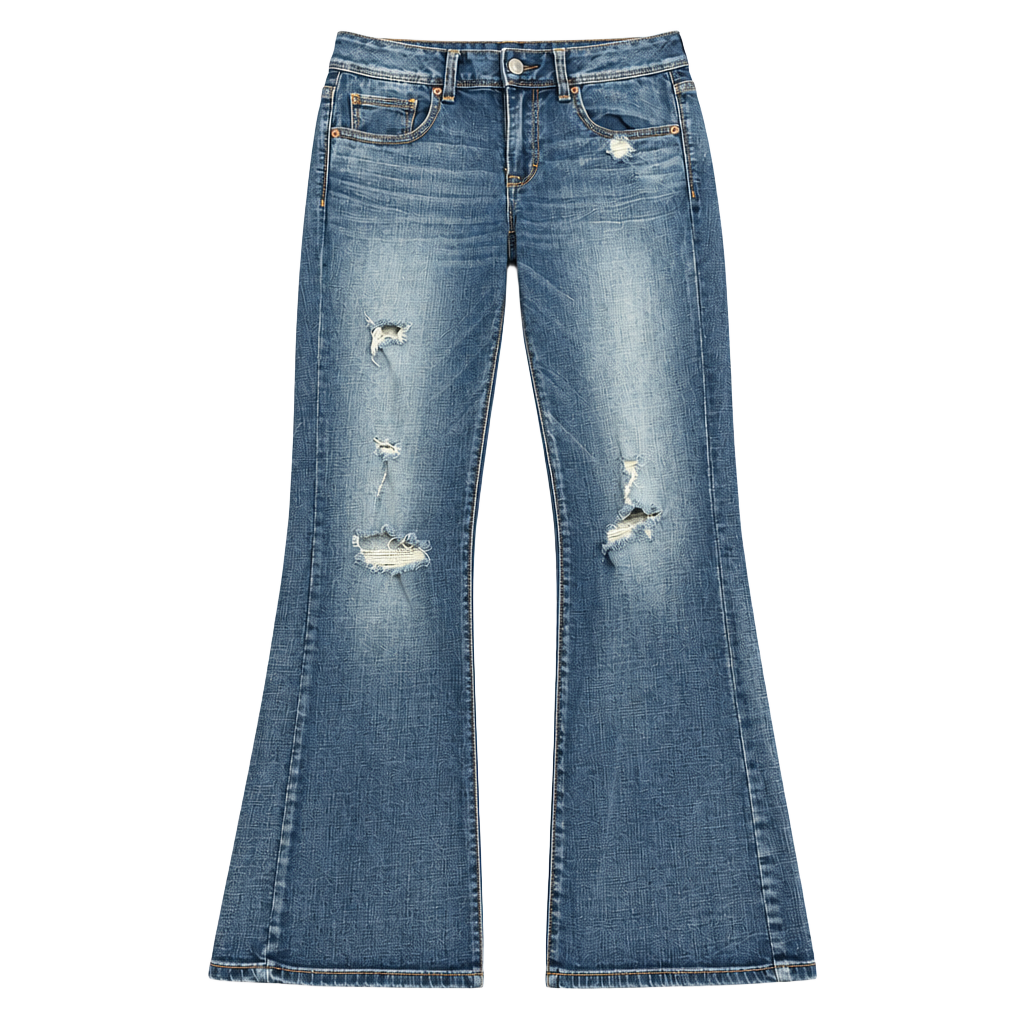 American Eagle Outfitters Kick Boot Jeans Size 8 Short Distressed 1