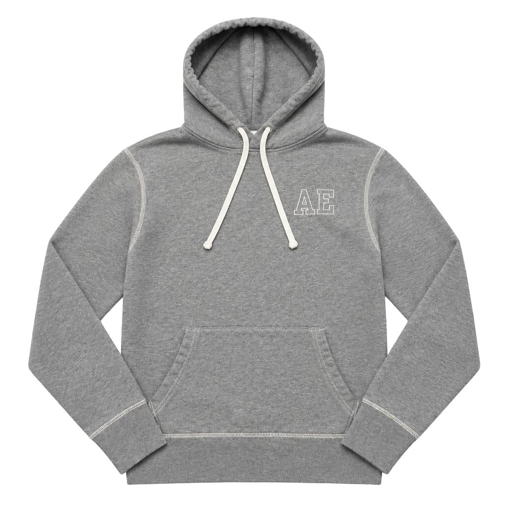American Eagle Super Soft Hoodie Size M Gray Logo Pullover Sweatshirt 1