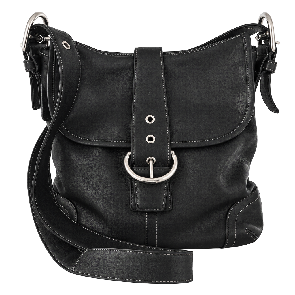 Coach 9480 Soho Black Leather Buckle Shoulder Bag 1