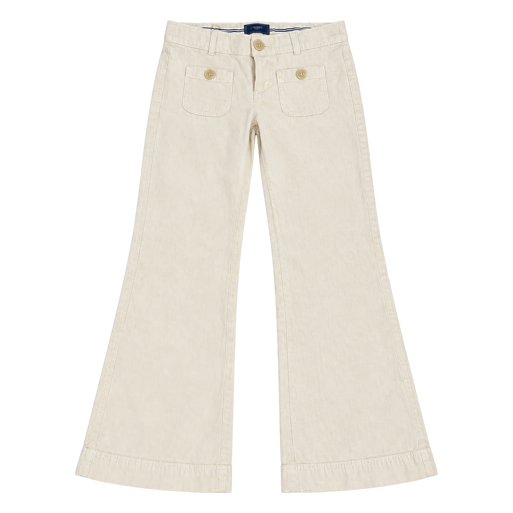 American Eagle Outfitters Pants Size 2 Long Beige Flare Cotton 1
