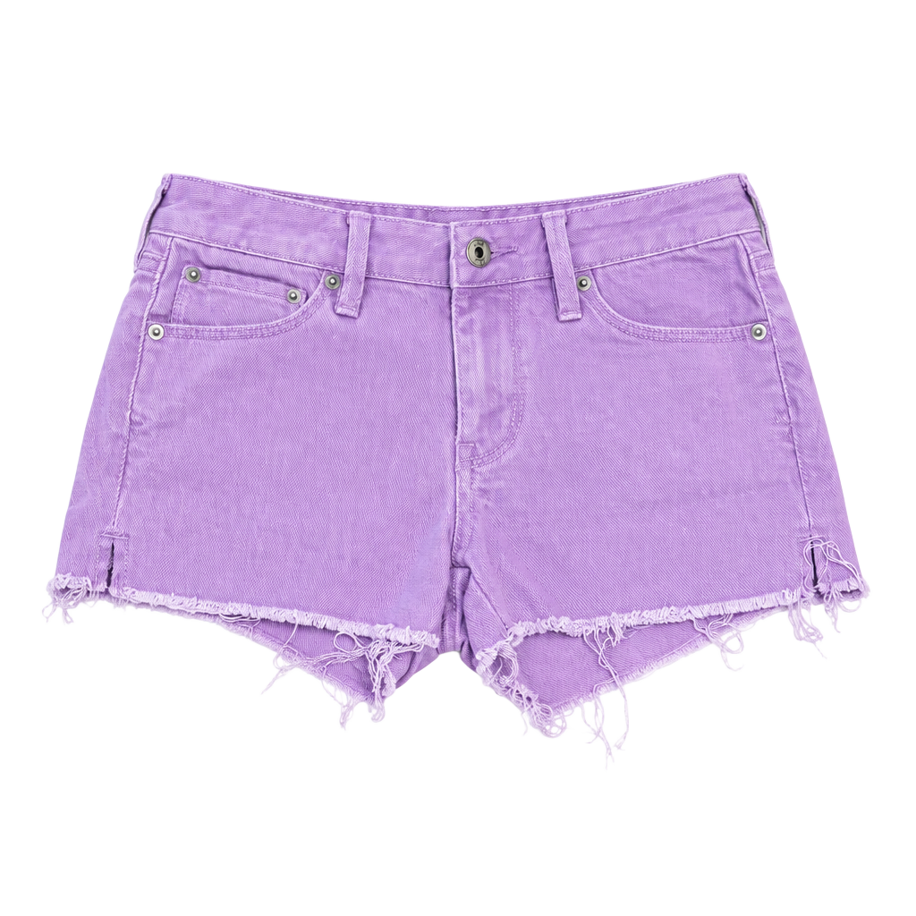 Tilt Denim Jean Shorts Size 3 Purple Raw Hem Y2K 1