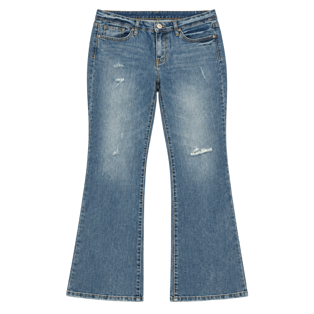 Lei Bridget Curvy Boot Jeans Size 13 Short Blue Distressed Bootcut 1