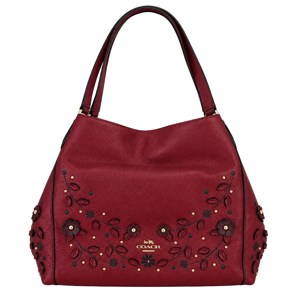Coach Willow Floral Edie 31 Shoulder Bag Burgundy 1
