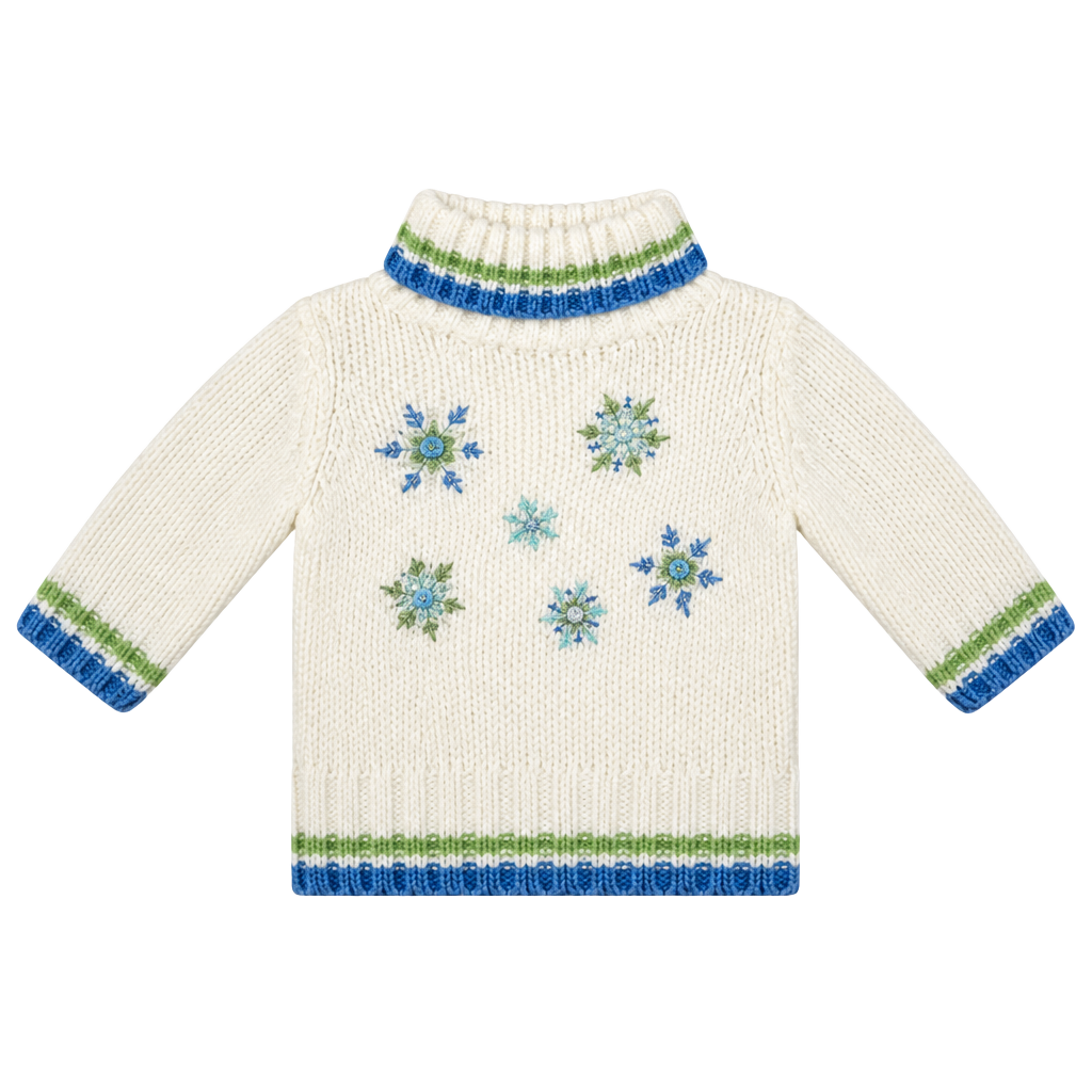 Koala Kids Snowflake Turtleneck Sweater Size 0-3M White baby winter 1