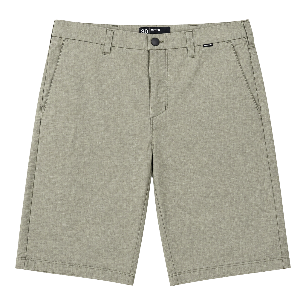 Hurley Chino Shorts Size 30 Green Flat Front Casual 1