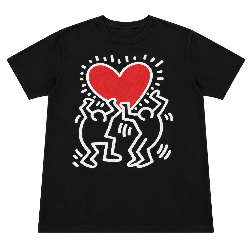 Keith Haring Graphic T-Shirt Black 1