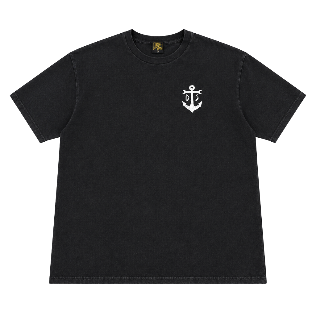 Darkstar T-Shirt Black Graphic Anchor Logo Short Sleeve 1