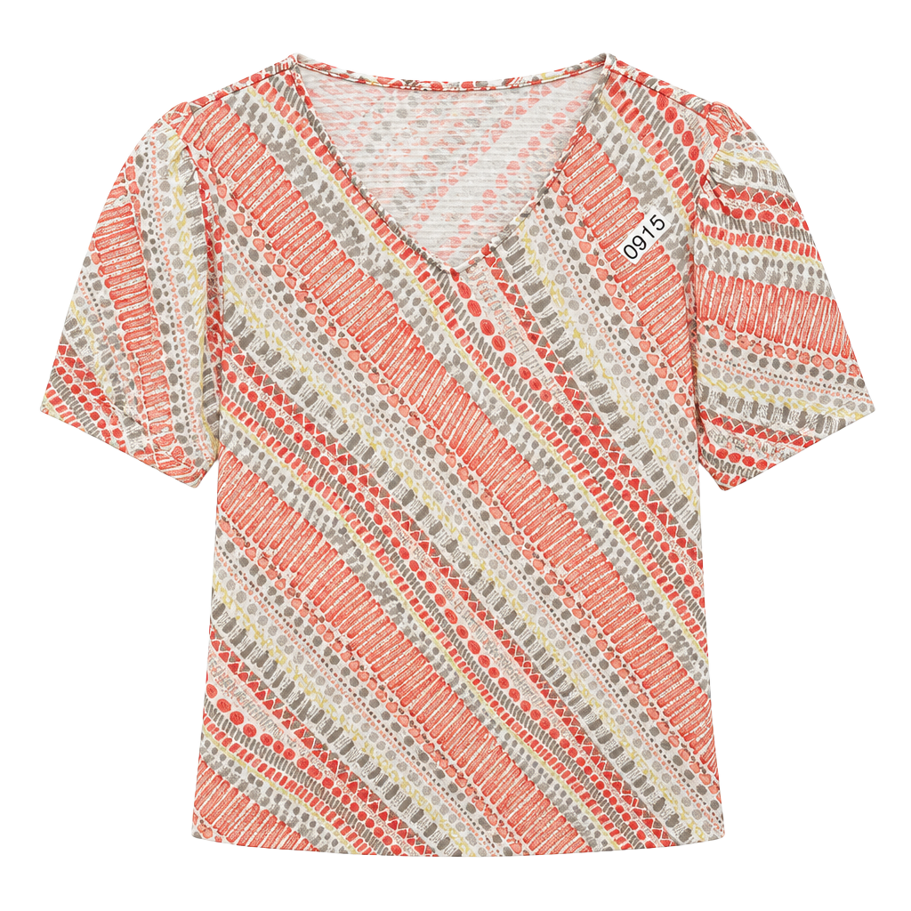 Chico’s blouse shortsleeve pullover med 1