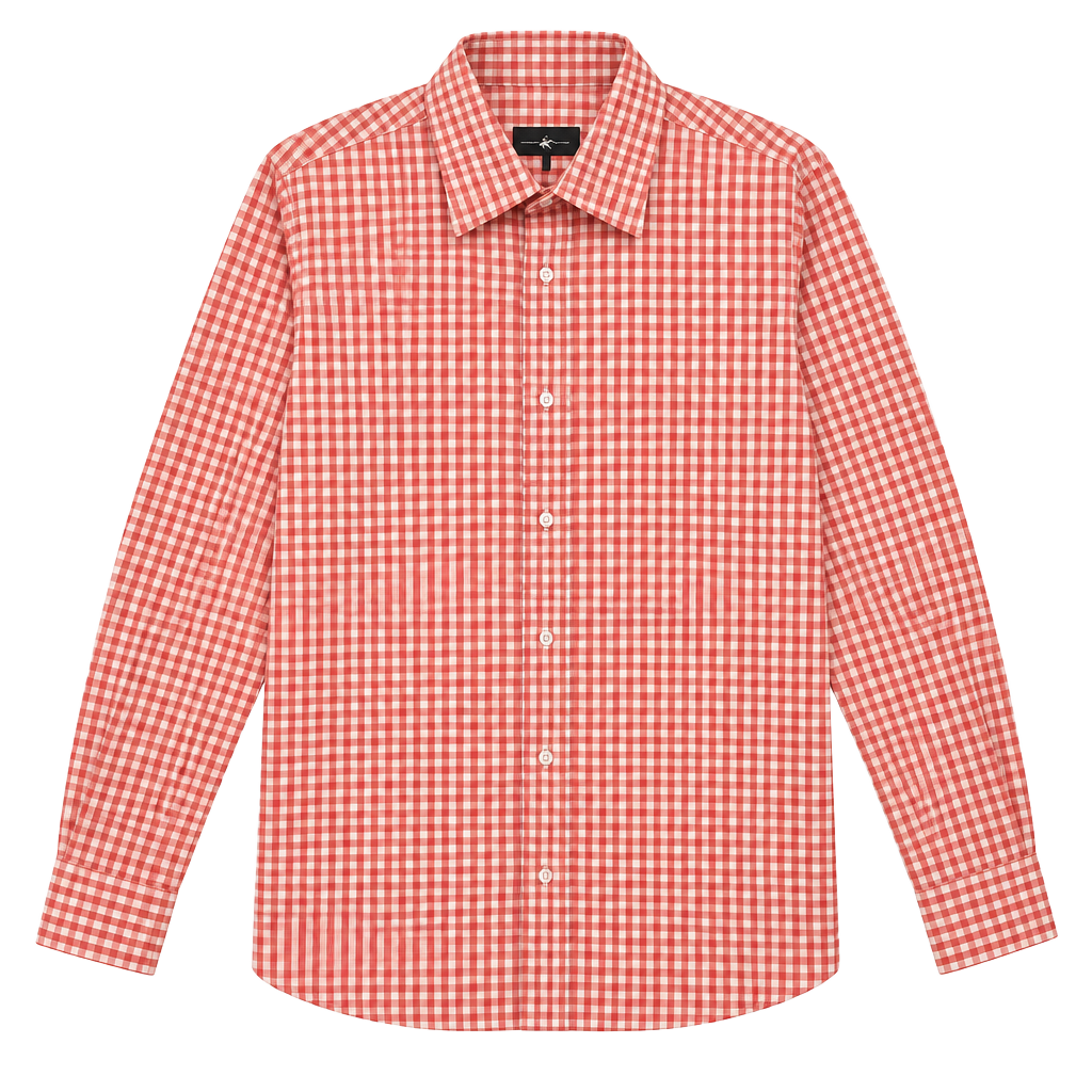 Beverly Hills Polo Club Red Checkered Button Down Shirt 1