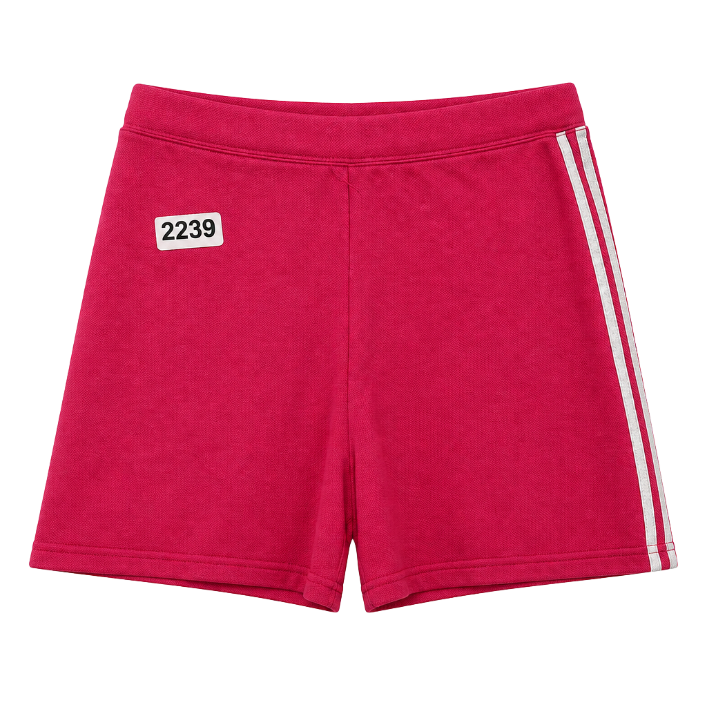 Bobbie Brooks Bright Pink Athletic Shorts with White Side Stripe 1