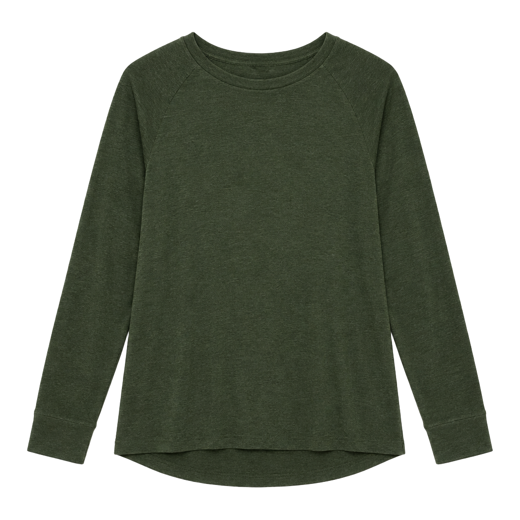 Brandy Melville Long Sleeve Top One Size Green Raglan 1