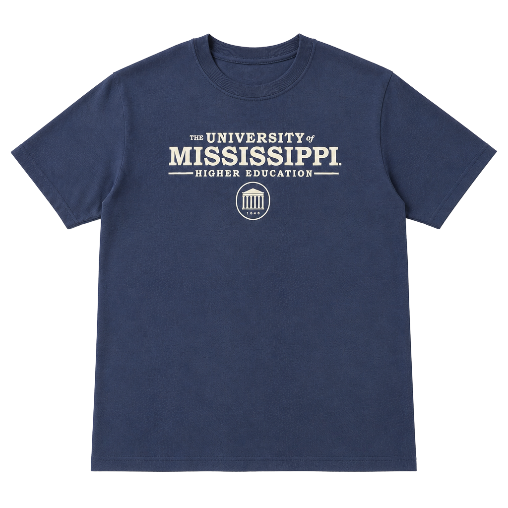 Comfort Colors University of Mississippi Higher Education Navy Blue T-Shirt 1