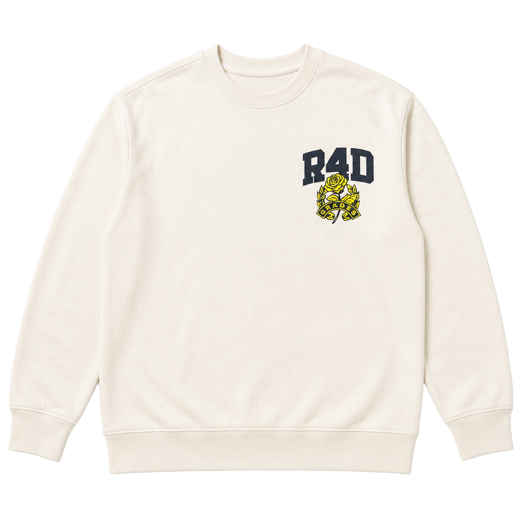 H&M R4D Grades Relaxed Fit White Sweatshirt XL 1