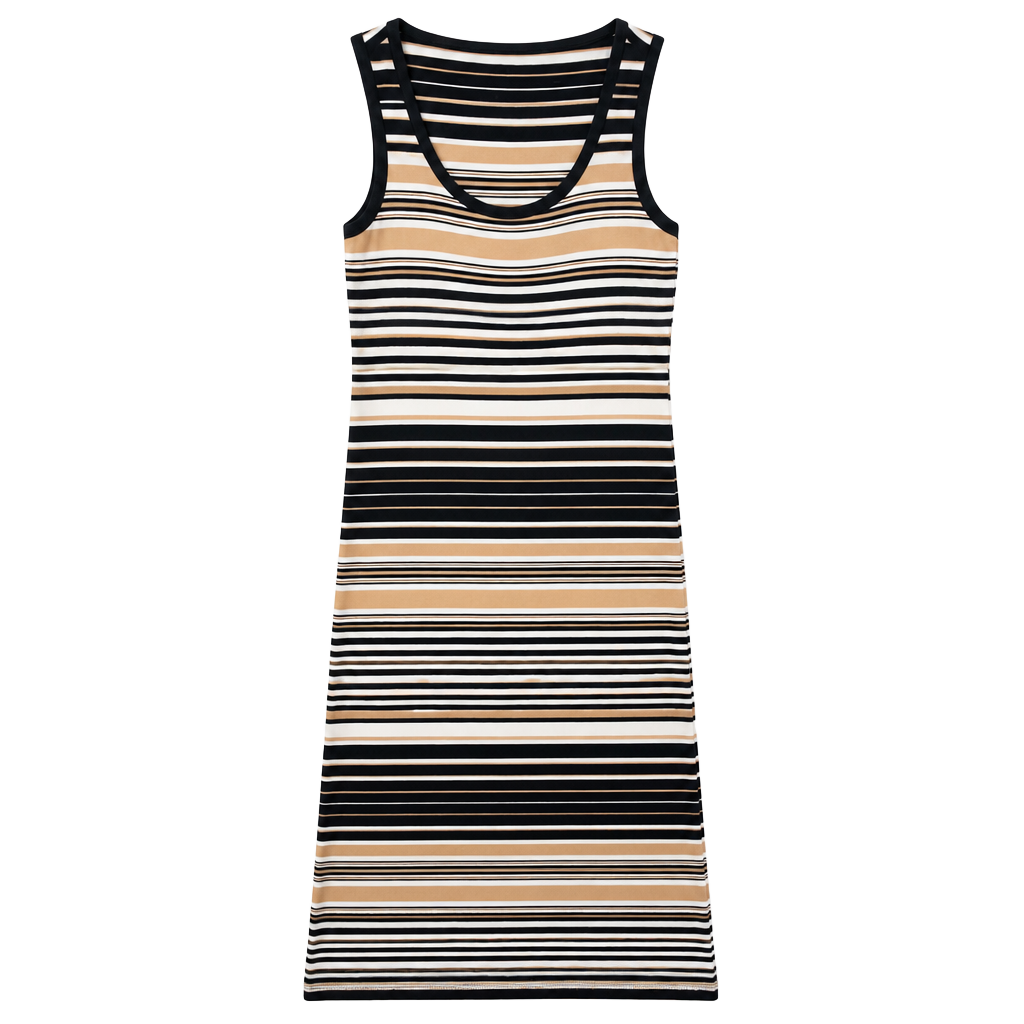 Size 12 Roz & Ali Petite Striped Sleeveless Maxi Dress 1
