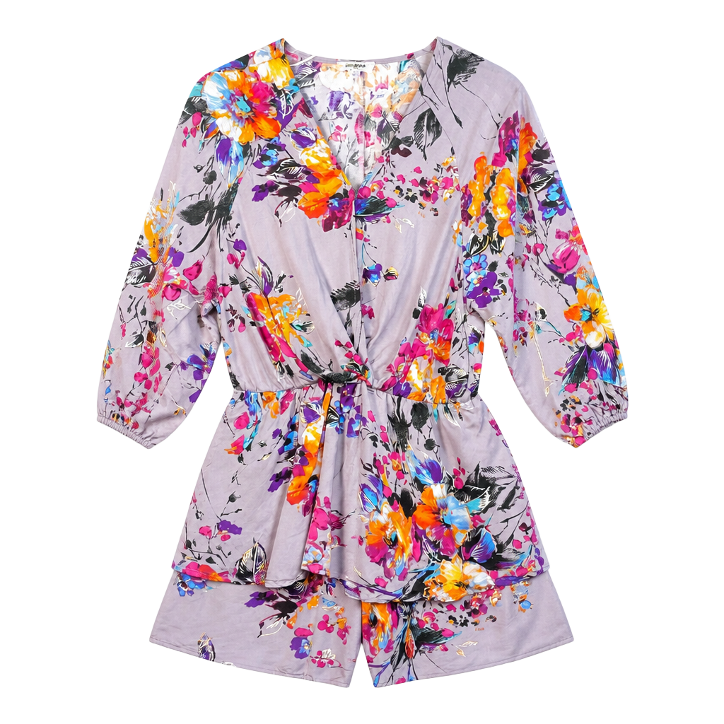 Umgee USA Floral Print Tiered Dress Size M 1