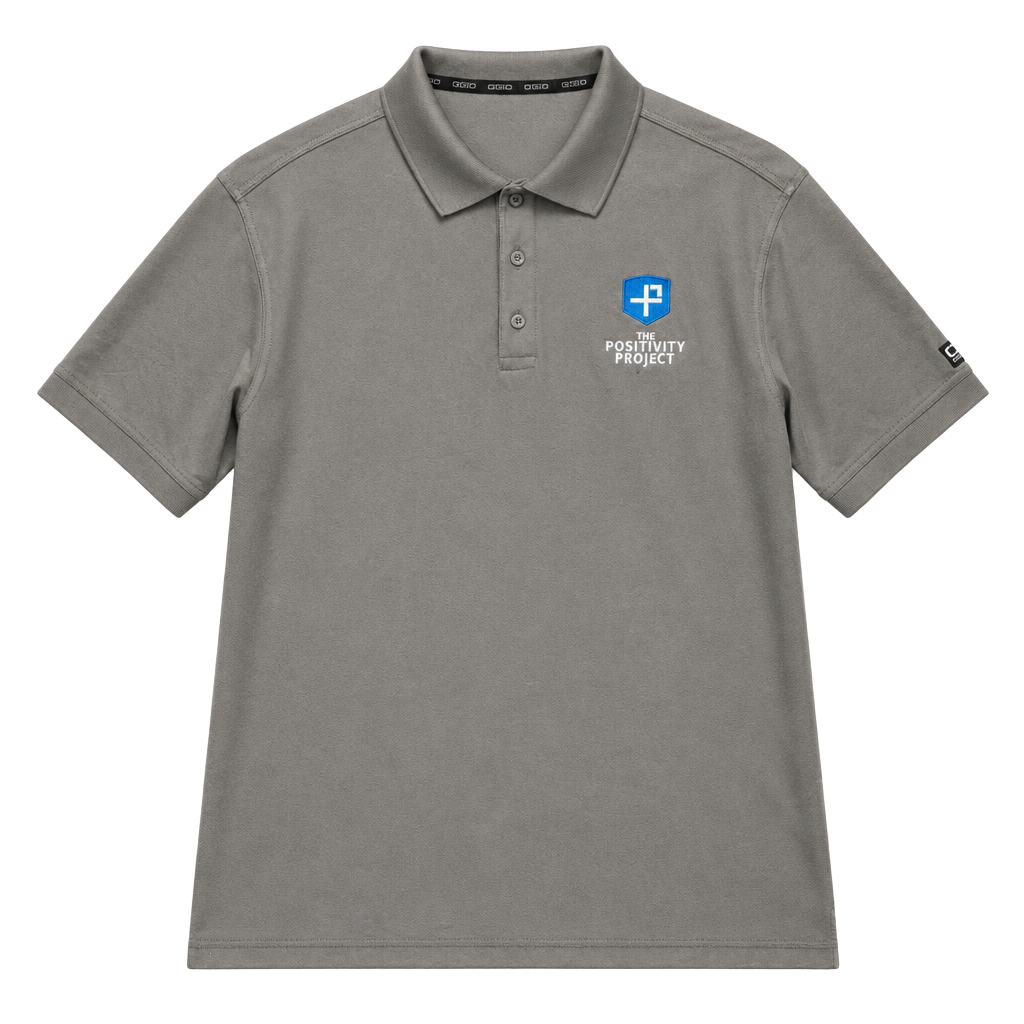 The Positivity Project Polo Shirt Gray School Work Social Emotional 1