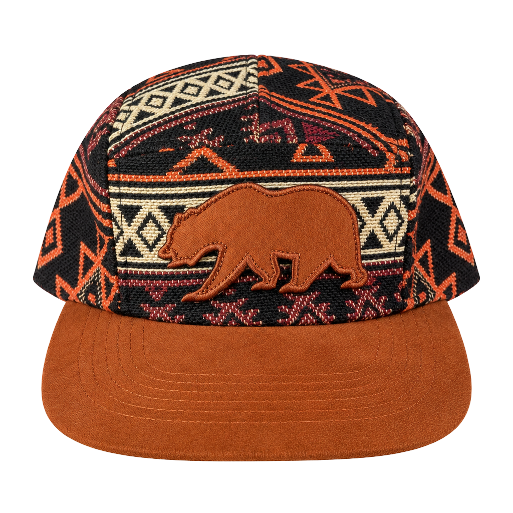 Grassroots California Aztec Bear Pattern Snapback Hat 1