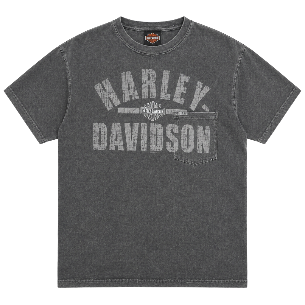 Harley-Davidson Pocket T-Shirt Size M Grey La Crosse Area Onalaska WI 1