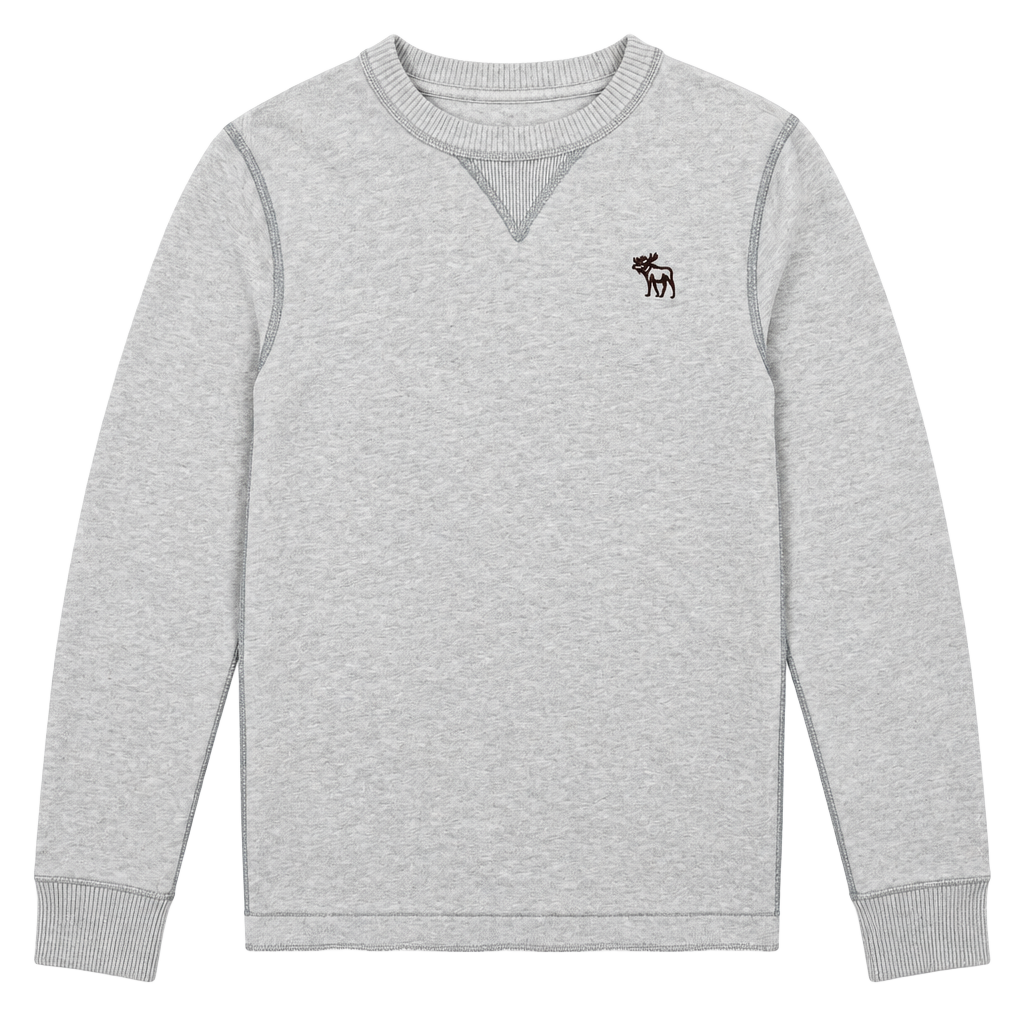 Abercrombie & Fitch Muscle Crewneck Sweater Size M Gray Long Sleeve 1