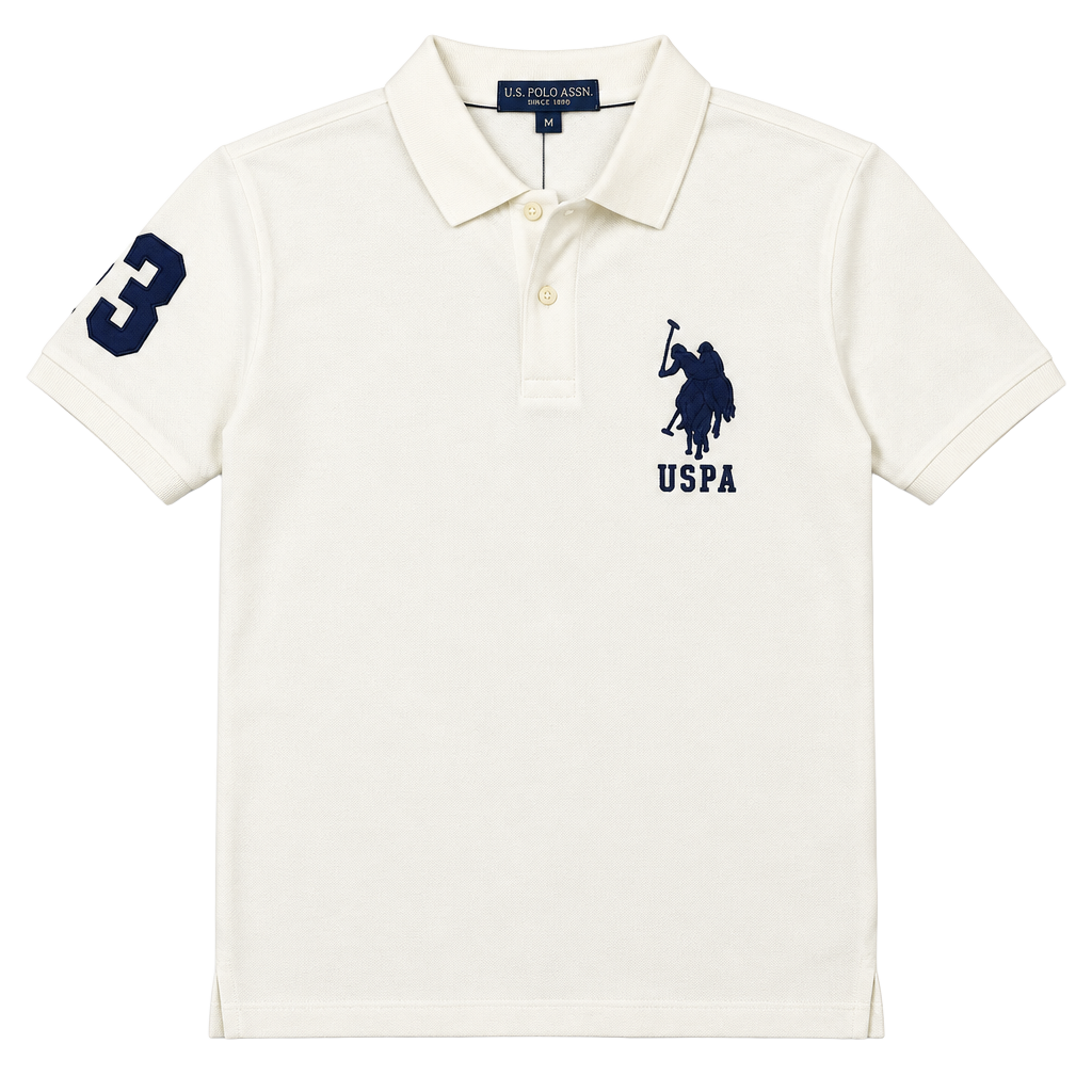 U.S. Polo Assn. Polo Shirt Size S White Short Sleeve Big Pony #3 Cotton 1